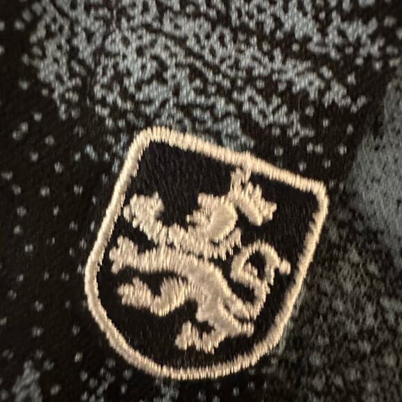 Nat Nast Men XL 70% Silk 30% Cotton Blend Button front Short sleeve Black Blue - Picture 9 of 11